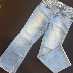 Stylish Light Blue Wide Leg Jeans